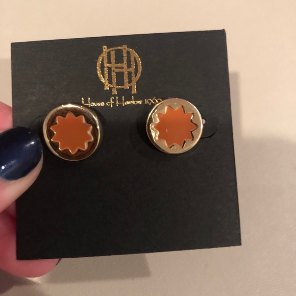 House of Harlow Orange Earrings - Picture 2 of 5
